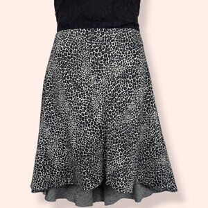 🍁Vintage Vivian Shyu Leopard Print High-Low Skirt